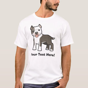 T-shirt Desenhos animados Pitbull/Staffordshire Terrier