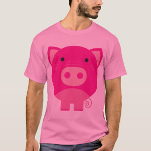 T-shirt Desenhos animados redondos bonitos do porco