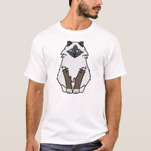 T-shirt Desenhos animados sagrados do gato de Birman
