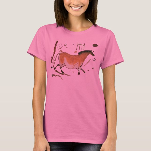 T-shirt Desenhos das cavernas Lascaux Francês Pré-Históric (Frente)