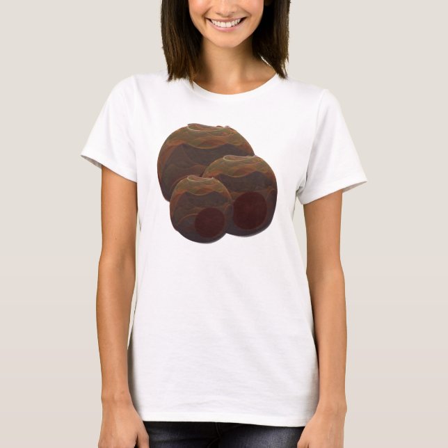 T-shirt Desert Oasis Fractal Pottery Abstrato Art (Frente)