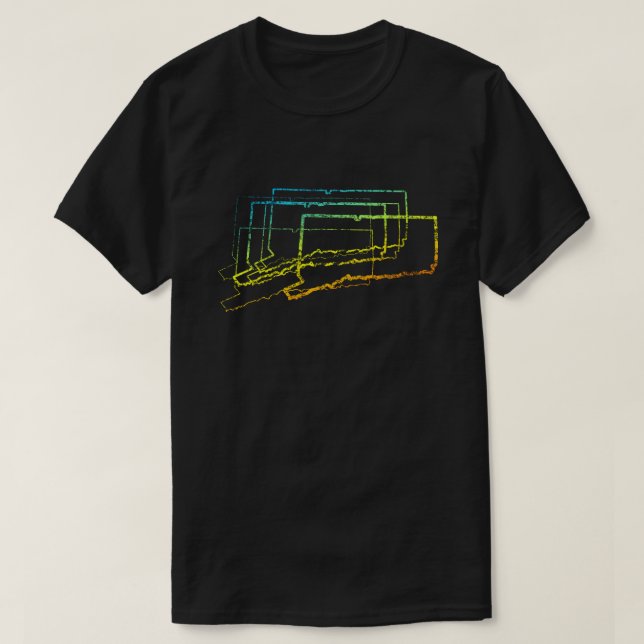 T-shirt desfocamento do resfriamento de conexão (Frente do Design)
