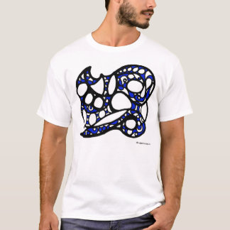 T-shirt Design 006 do azul e do preto