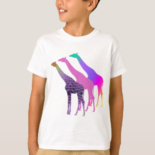 T-shirt Design 5 de três girafas