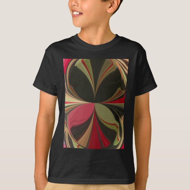 T-shirt Design abstrato com Impressão de arte de linhas fl (Frente)