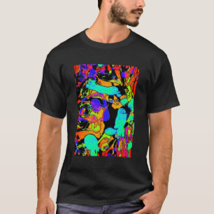 T-shirt Design abstrato para o uso com efeitos da luz