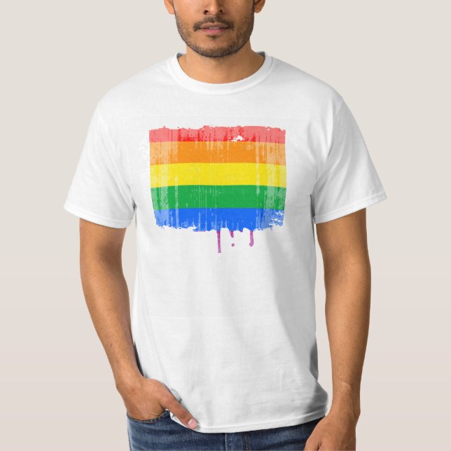 T-SHIRT DESIGN AFLIGIDO LISTRAS DO ORGULHO GAY (Frente)