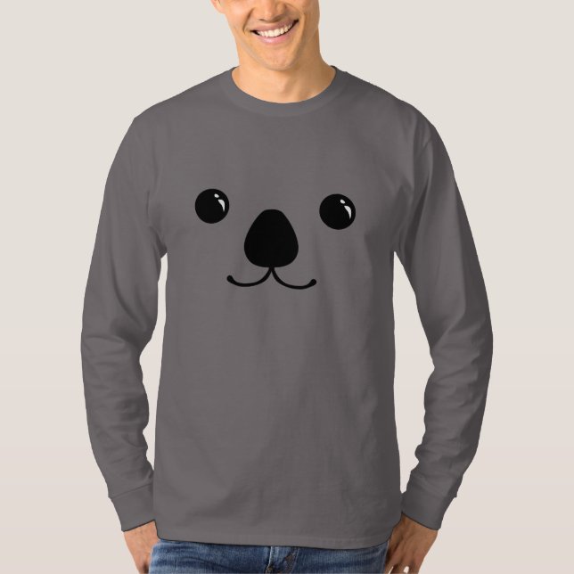 T-shirt Design animal bonito da cara do Koala (Frente)