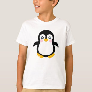 T-shirt Design bonito do pinguim dos desenhos animados