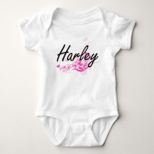 T-shirt Design conhecido artístico de Harley com flores