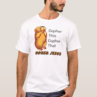 T-shirt Design cristão Praying do Gopher