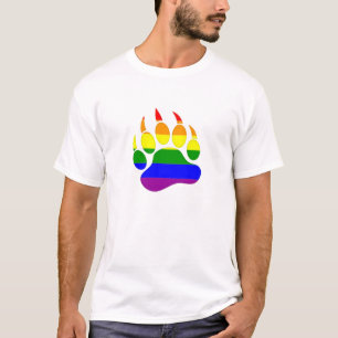 T-shirt Design da Bandeira Arco-Íris da Garra de Urso