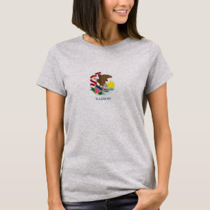 T-shirt Design da bandeira do estado de Illinois