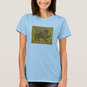 T-shirt Design da bandeira do leão