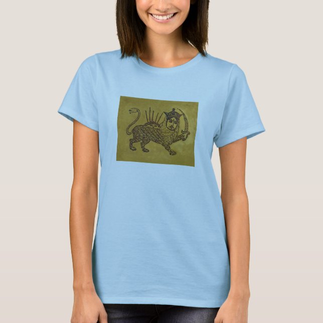 T-shirt Design da bandeira do leão (Frente)
