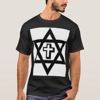 T-SHIRT DESIGN DA CRUZ DA ESTRELA DE DAVID E DO CRISTÃO