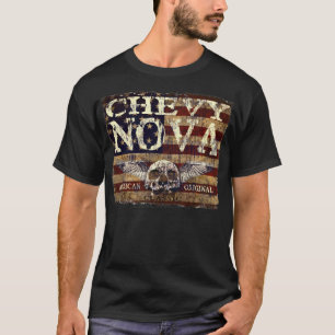 T-shirt Design da nova de Chevy contra a bandeira
