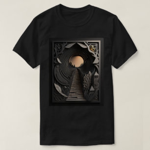 T-shirt Design de arte em papel 3D