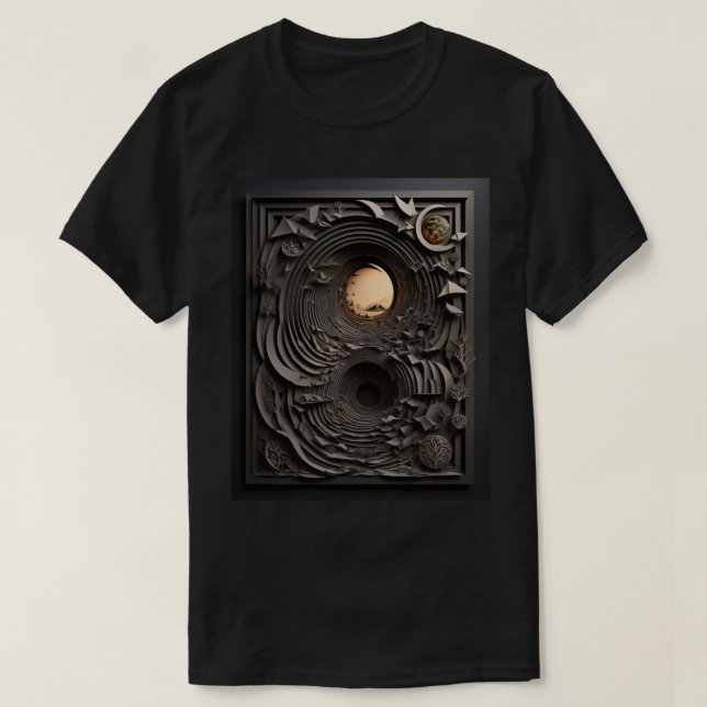 T-shirt Design de arte em papel 3D (Frente do Design)