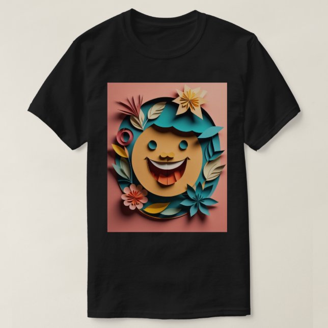 T-shirt Design de arte em papel 3D (Frente do Design)