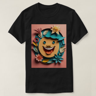 T-shirt Design de arte em papel 3D
