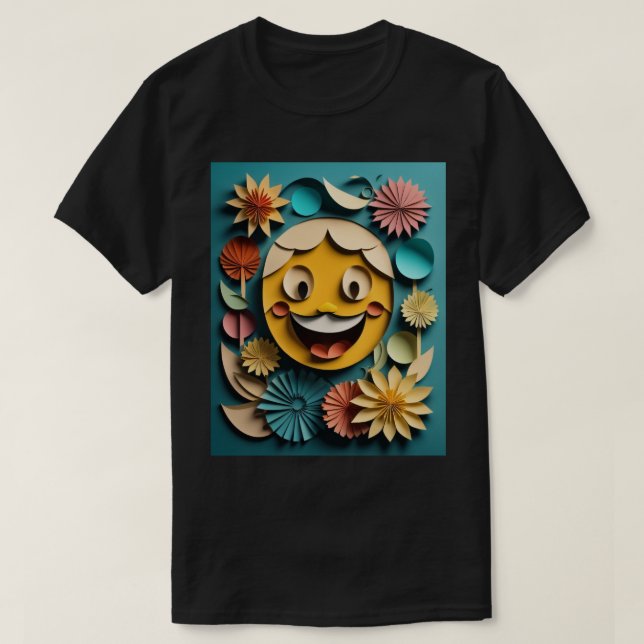 T-shirt Design de arte em papel 3D (Frente do Design)