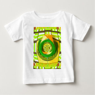T-shirt Design de Arte Gráfica Rosa Amarela