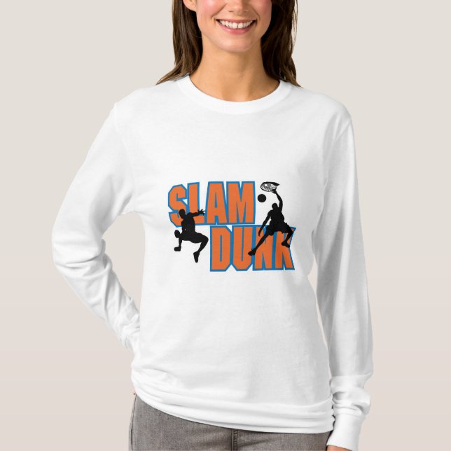 T-shirt design de basquete enterrada (Frente)