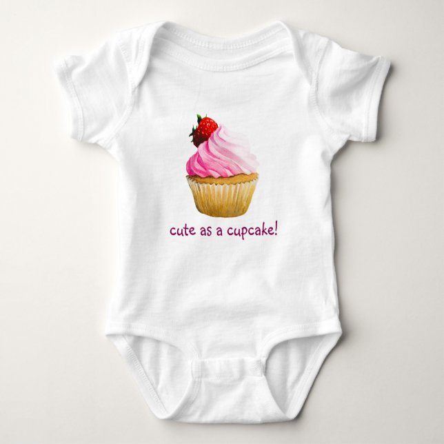 T-shirt design de cupcake bonito (Frente)