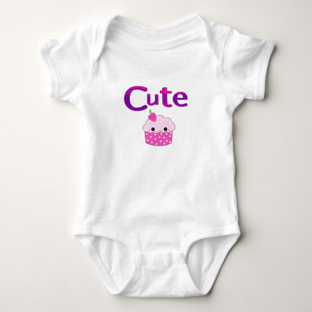 T-shirt Design de Cupcake Fofo (Frente)