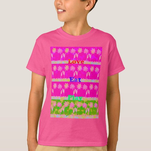T-shirt Design de Flor de Reprodução de Amor Inspiracional (Frente)
