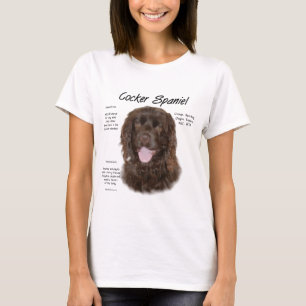 T-shirt Design de História do Cocker Spaniel (brn)