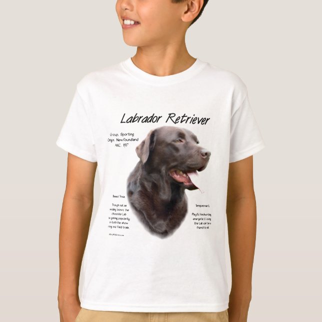 T-shirt Design de História do Labrador Retriever (chocolat (Frente)