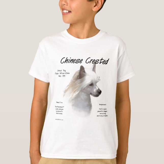 T-shirt Design de História do Pinto Chinês (powderpuff) (Frente)