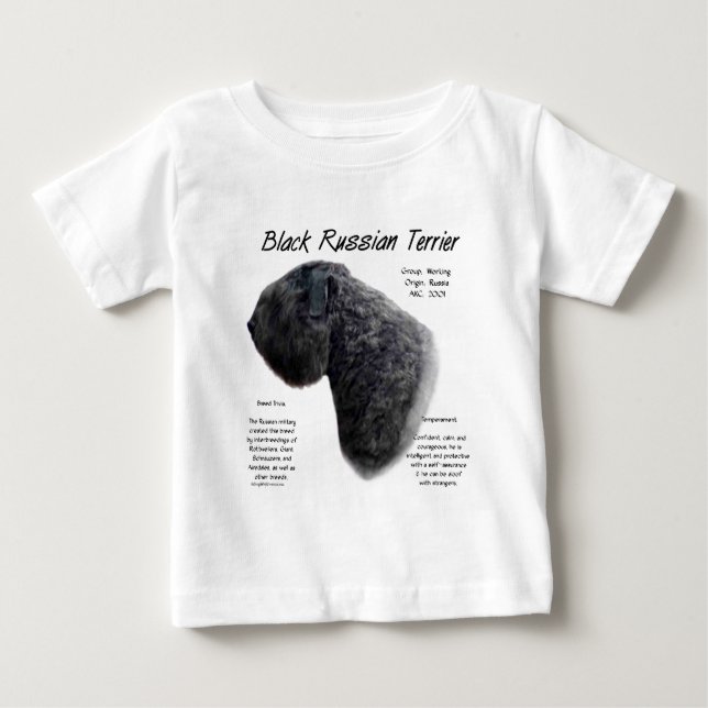 T-shirt Design de História do Terrier Negro Russo (Frente)