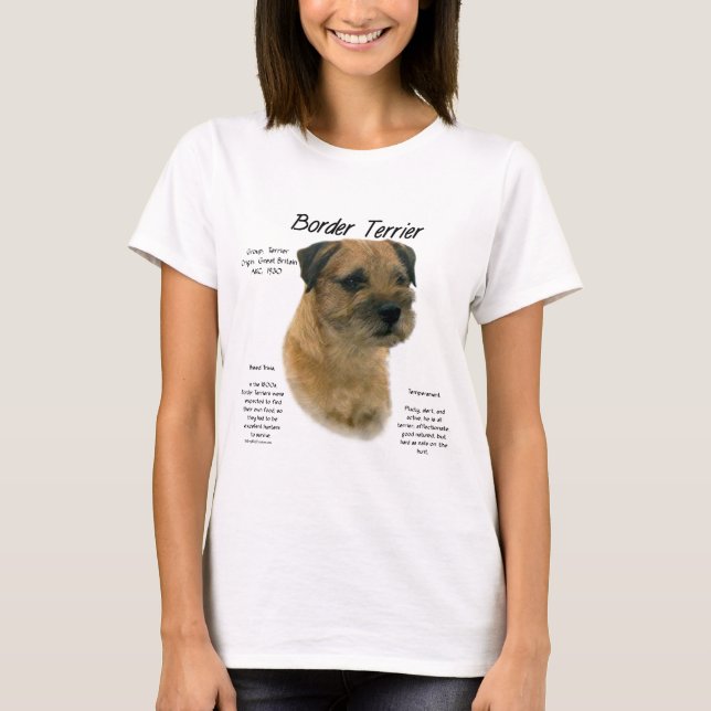 T-shirt Design de Histórico de Terrier de Borda (Frente)
