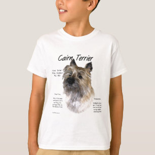 T-shirt Design de Histórico de Terrier do Cairn