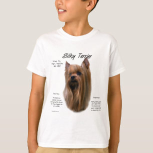 T-shirt Design de Histórico de Terrier Silky