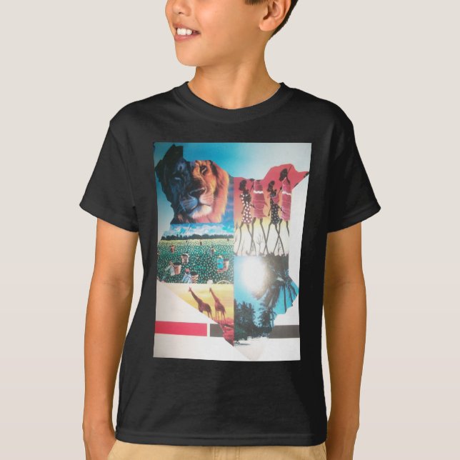 T-shirt Design de Padrão de Cores de Bandeiras Nacionais d (Frente)