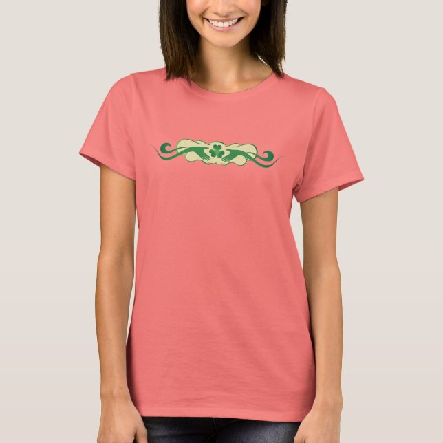 T-shirt Design de Shamrock decorativo (Frente)