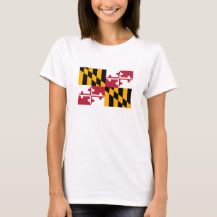 T-shirt Design de Sinalizador do Estado de Maryland