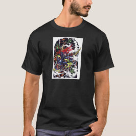 T-shirt Design de Tatuagem Oni & Folha de Bordo