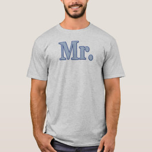 T-shirt Design de Tipografia Azul MR
