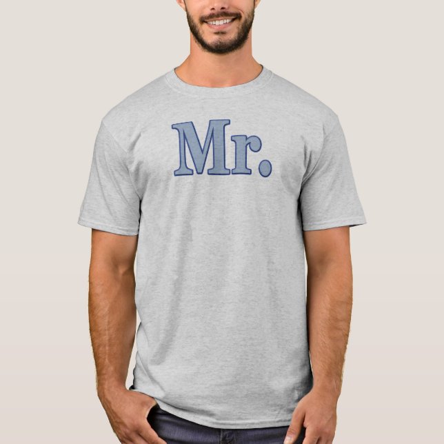 T-shirt Design de Tipografia Azul MR (Frente)