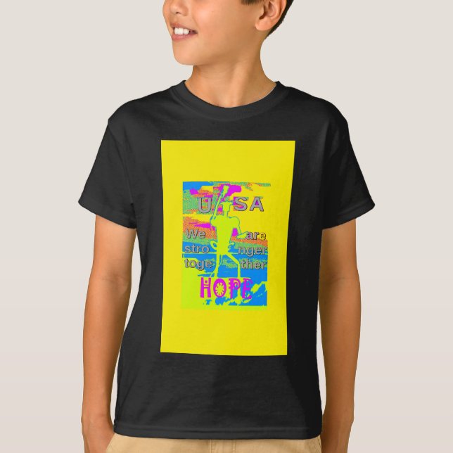 T-shirt DESIGN de Unidade dos EUA: Esperança e força (Frente)