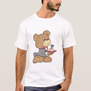 T-shirt design de urso de pelúcia para proposta ou portado