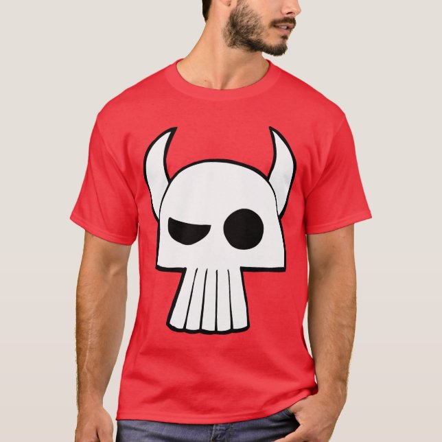 T-shirt Design do crânio dos desenhos animados com os (Frente)