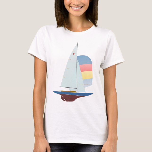 T-shirt Design do dragão um que compete o veleiro (Frente)