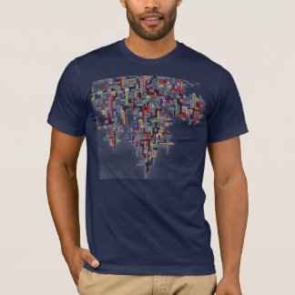 T-shirt Design do Fractal do abstrato do pop do pixel