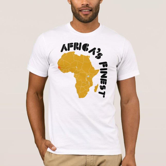 T-shirt Design do mapa de Senegal, África (Frente)